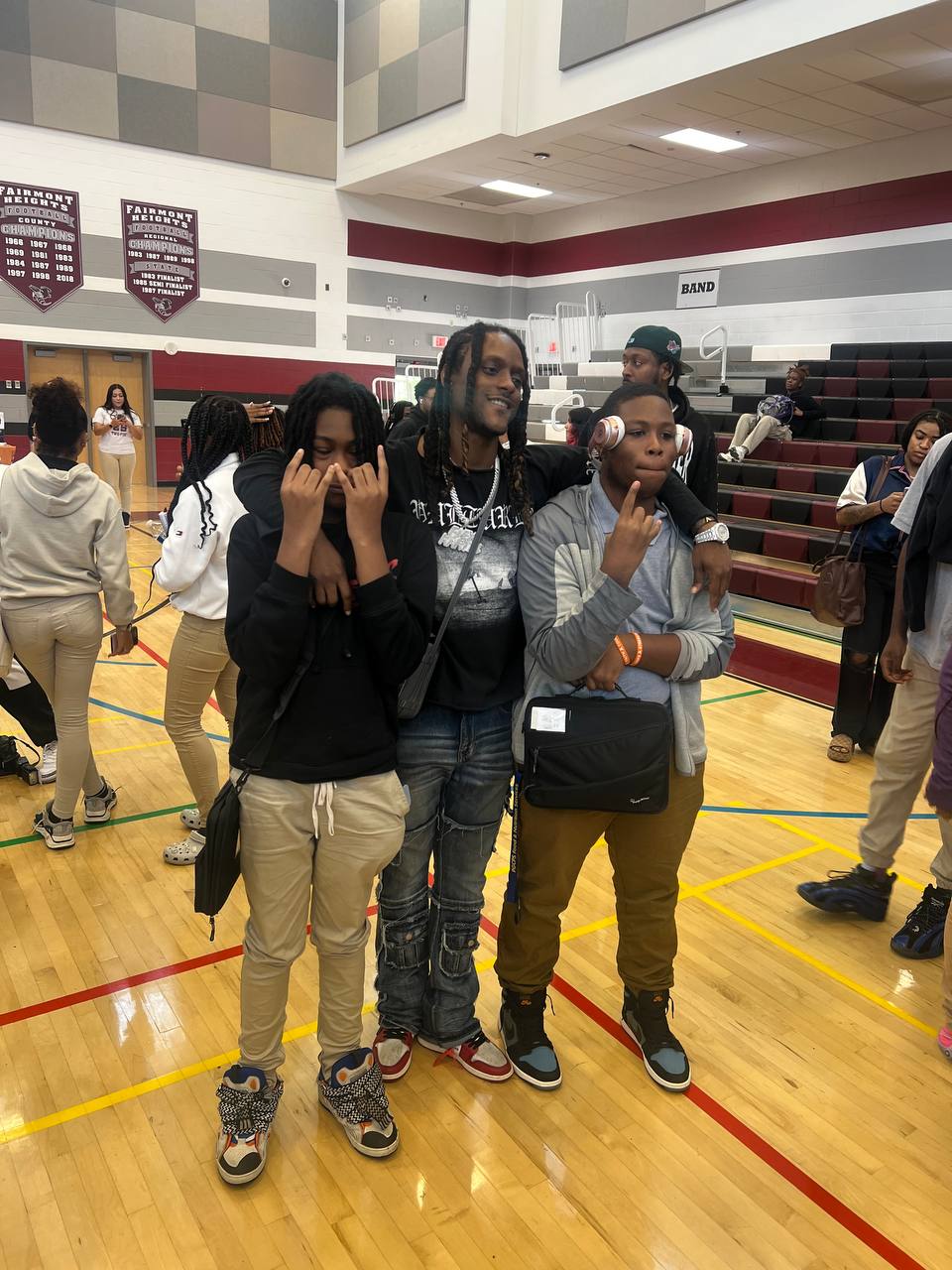 Derrell with youth